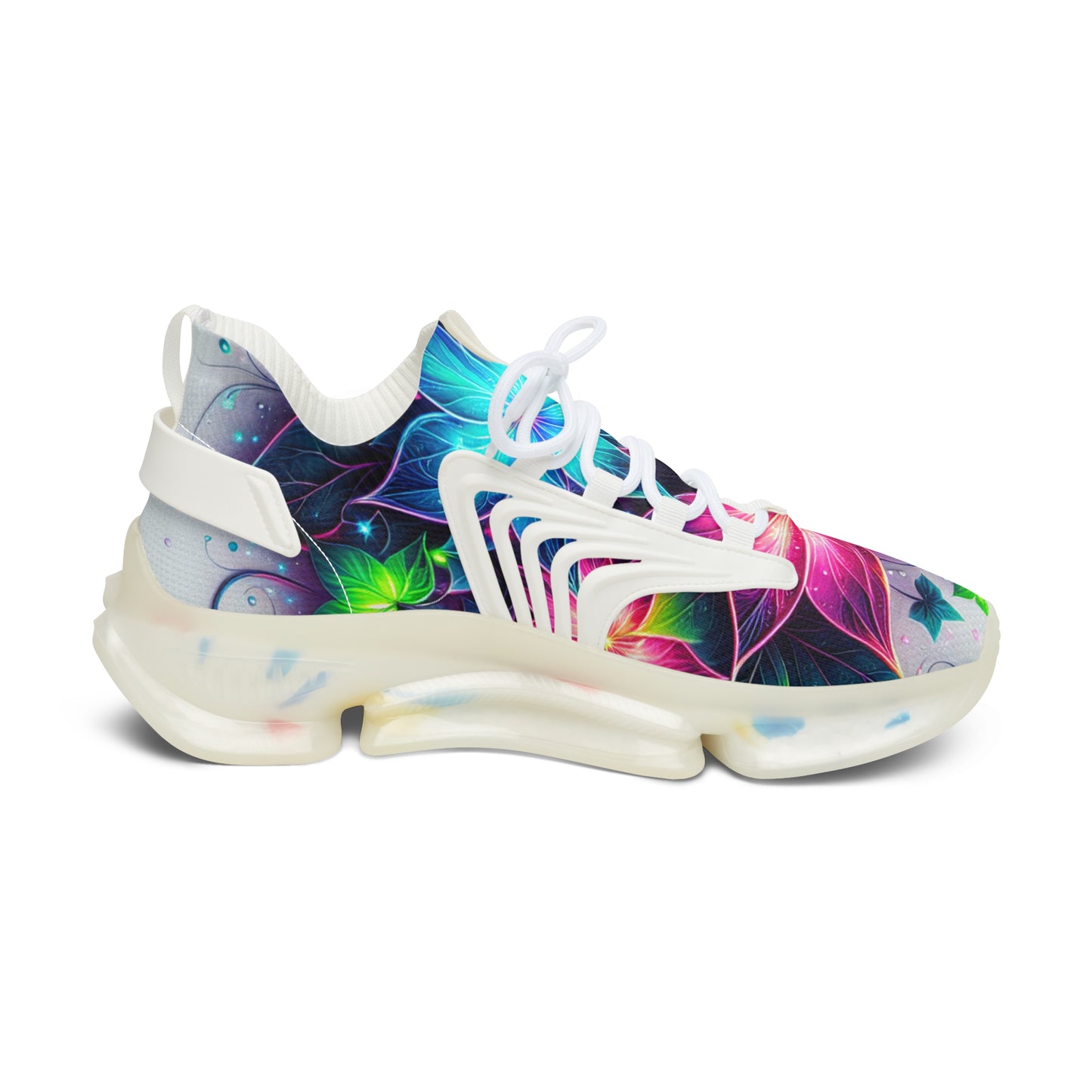 Colorful Women's Mesh Sneakers with Floral Design, Stylish Athletic Shoes, Spring Fashion Footwear, Casual Sneakers for Women