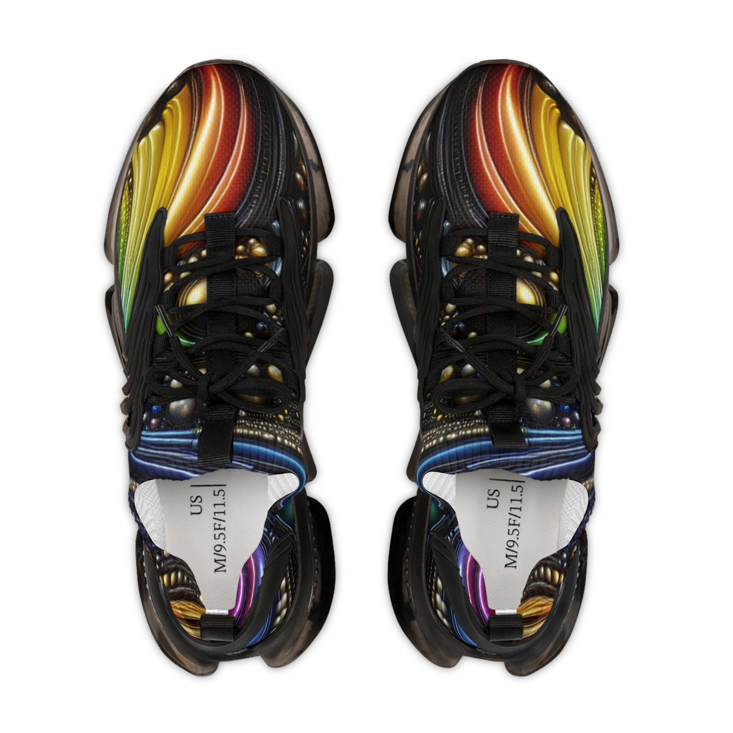 Colorful Men's Mesh Sneakers, Trendy Athletic Shoes, Fashionable Sports Footwear, Unique Casual Sneakers, Vibrant Running Shoes