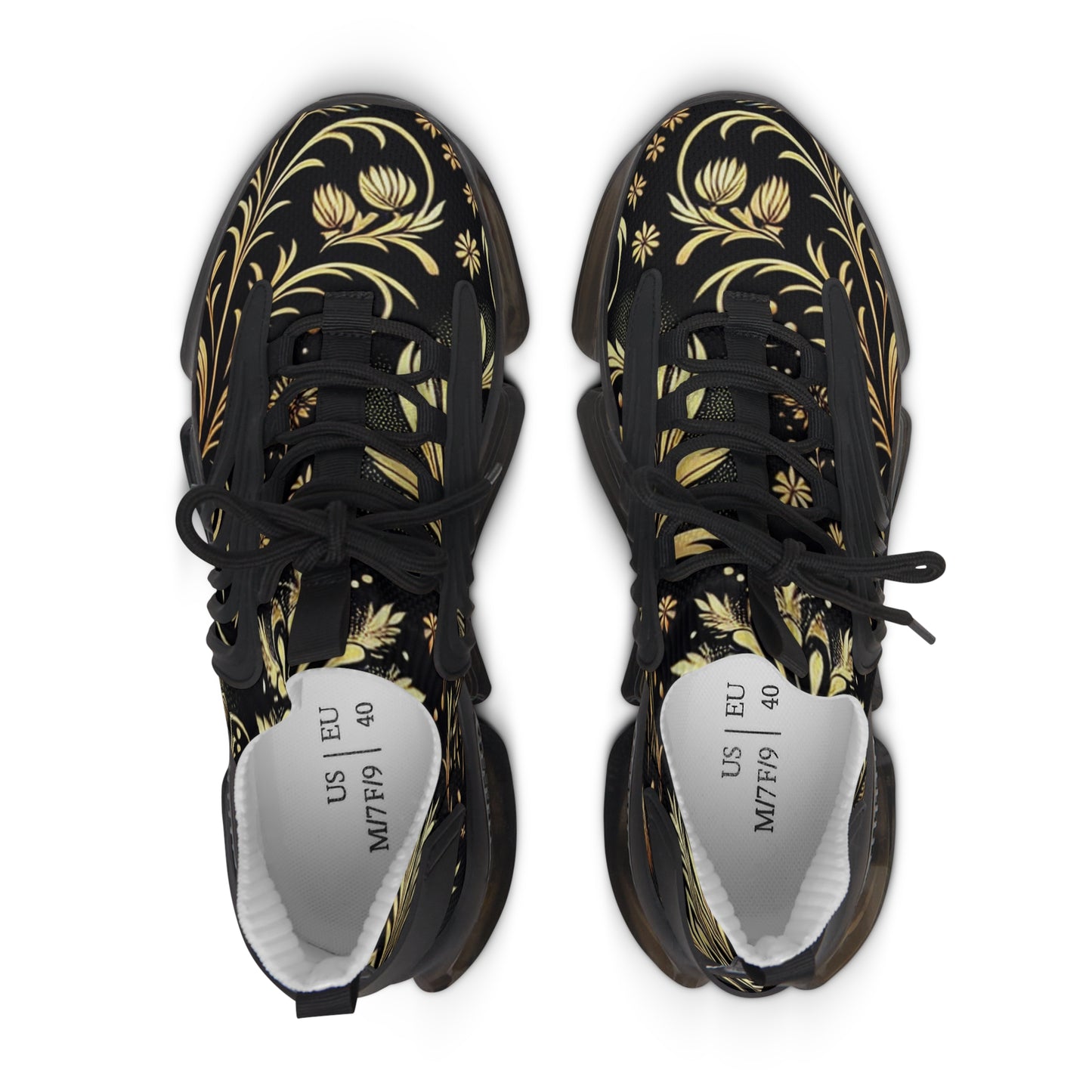 Stylish Women's Mesh Sneakers, Trendy Athletic Shoes, Floral Print Sneakers, Comfortable Walking Shoes, Fashionable Workout Footwear