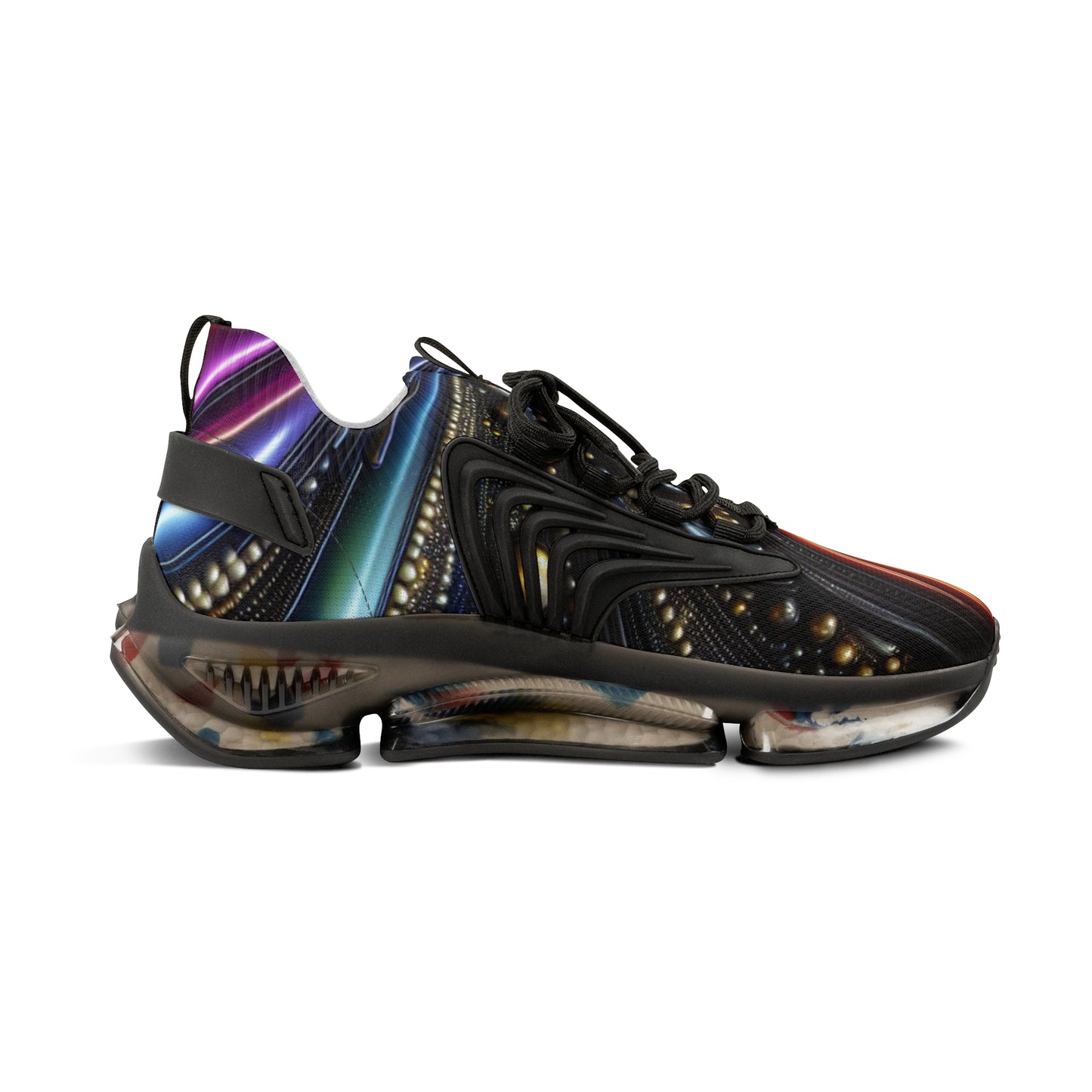 Colorful Men's Mesh Sneakers, Trendy Athletic Shoes, Fashionable Sports Footwear, Unique Casual Sneakers, Vibrant Running Shoes