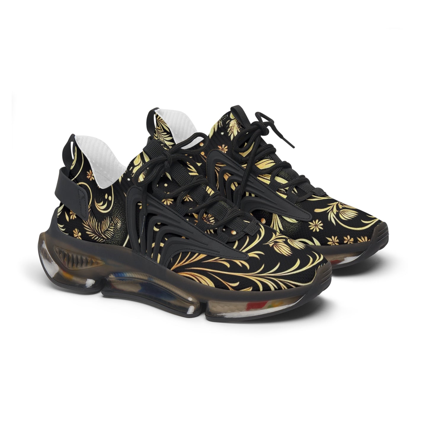 Stylish Women's Mesh Sneakers, Trendy Athletic Shoes, Floral Print Sneakers, Comfortable Walking Shoes, Fashionable Workout Footwear