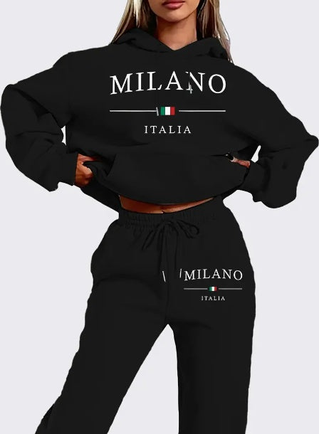Ladies' Polyester Sweatshirt Set