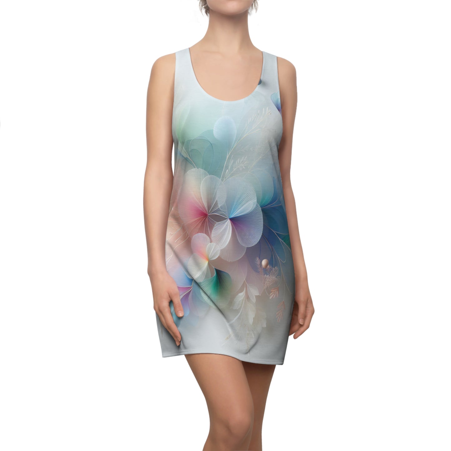 Floral Racerback Dress for Women | Summer Casual Dress, Beachwear, Vacation Outfit, Floral Dress, Spring Style