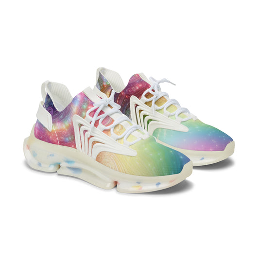 Colorful Women's Mesh Sneakers - Trendy Athletic Shoes, Lightweight Footwear, Rainbow Sneakers, Perfect for Everyday Style, Fitness Fashion