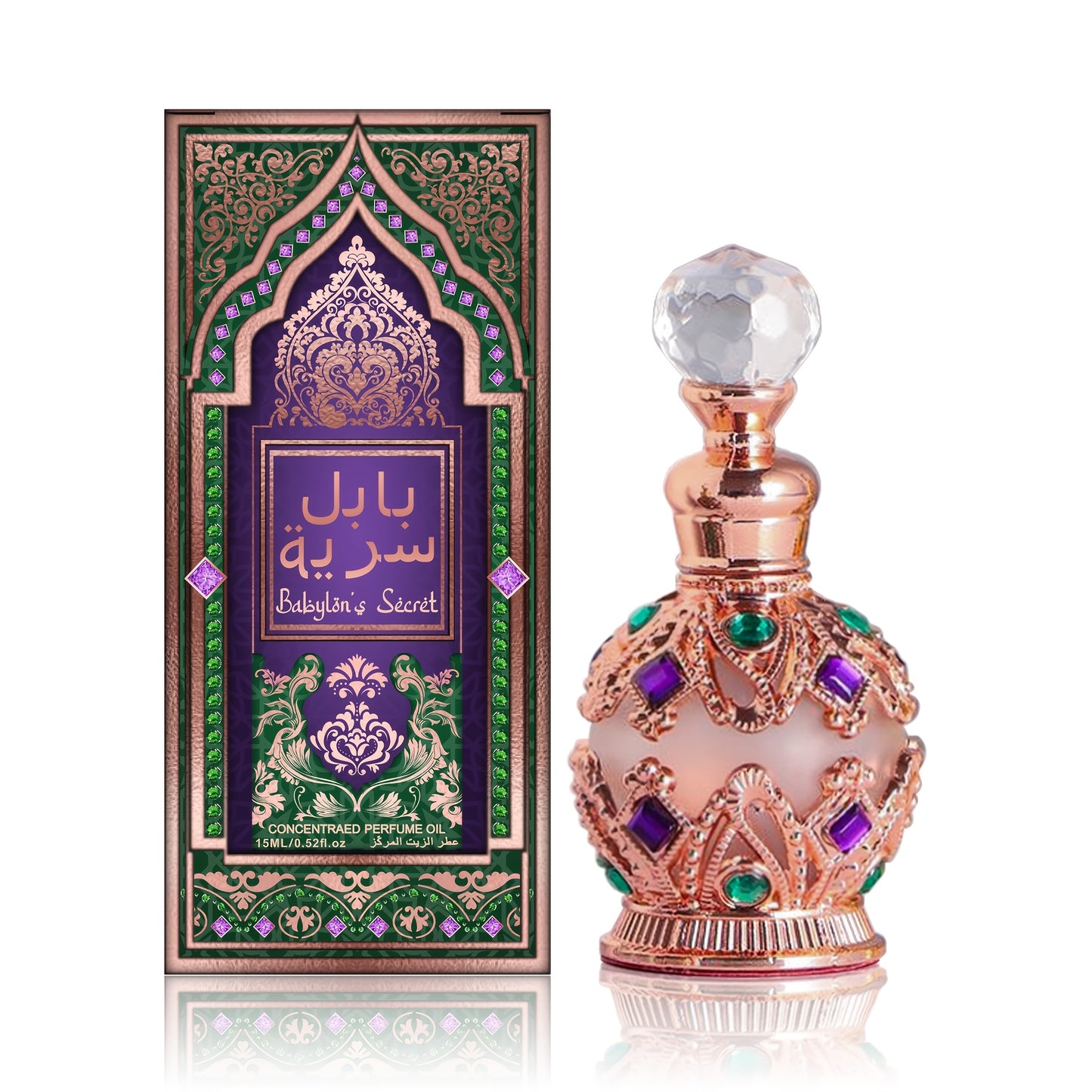 Rose Golden Crown Perfume, Alcohol-Free Musk Scent, 10-20% Fragrance Concentration, Floral Notes, Liquid Format