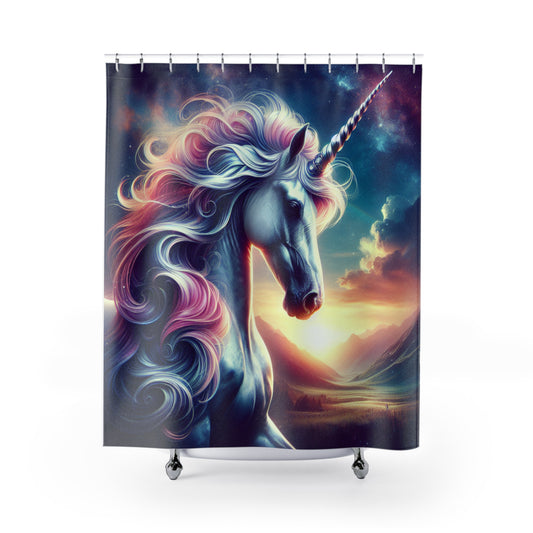 Fantasy Einhorn Duschvorhang