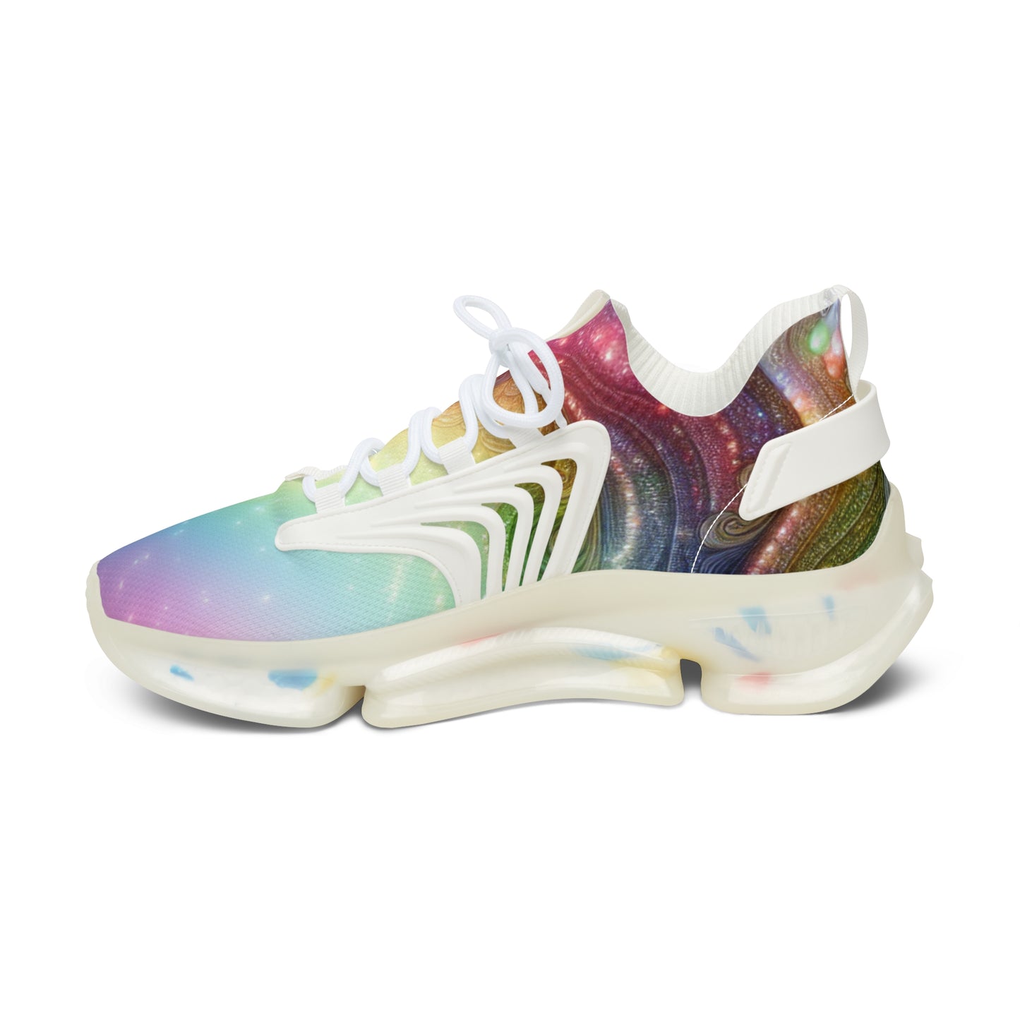 Colorful Women's Mesh Sneakers - Trendy Athletic Shoes, Lightweight Footwear, Rainbow Sneakers, Perfect for Everyday Style, Fitness Fashion