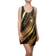 Sparkling Gold & Black Racerback Dress for Women - Perfect for Parties and Celebrations