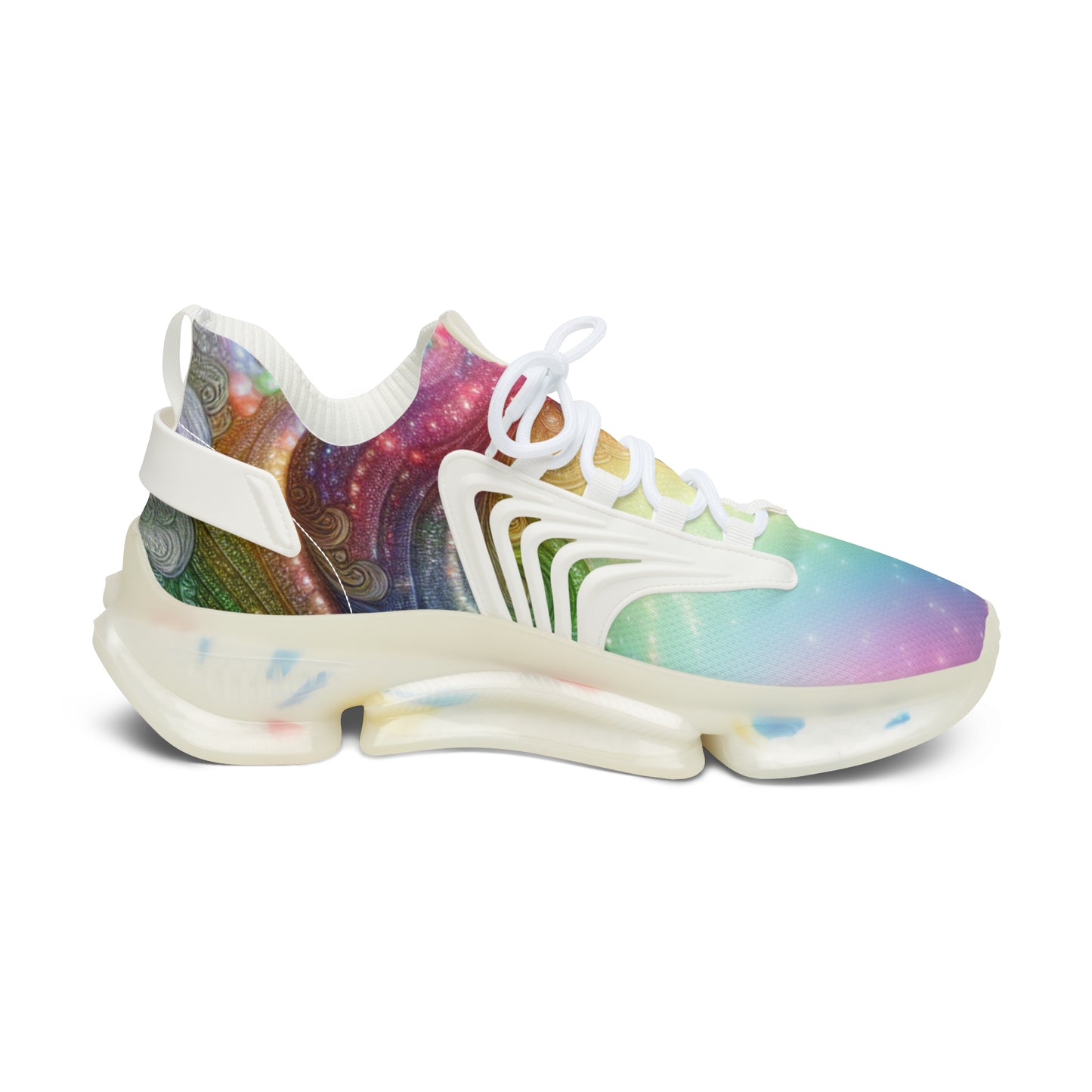 Colorful Women's Mesh Sneakers - Trendy Athletic Shoes, Lightweight Footwear, Rainbow Sneakers, Perfect for Everyday Style, Fitness Fashion