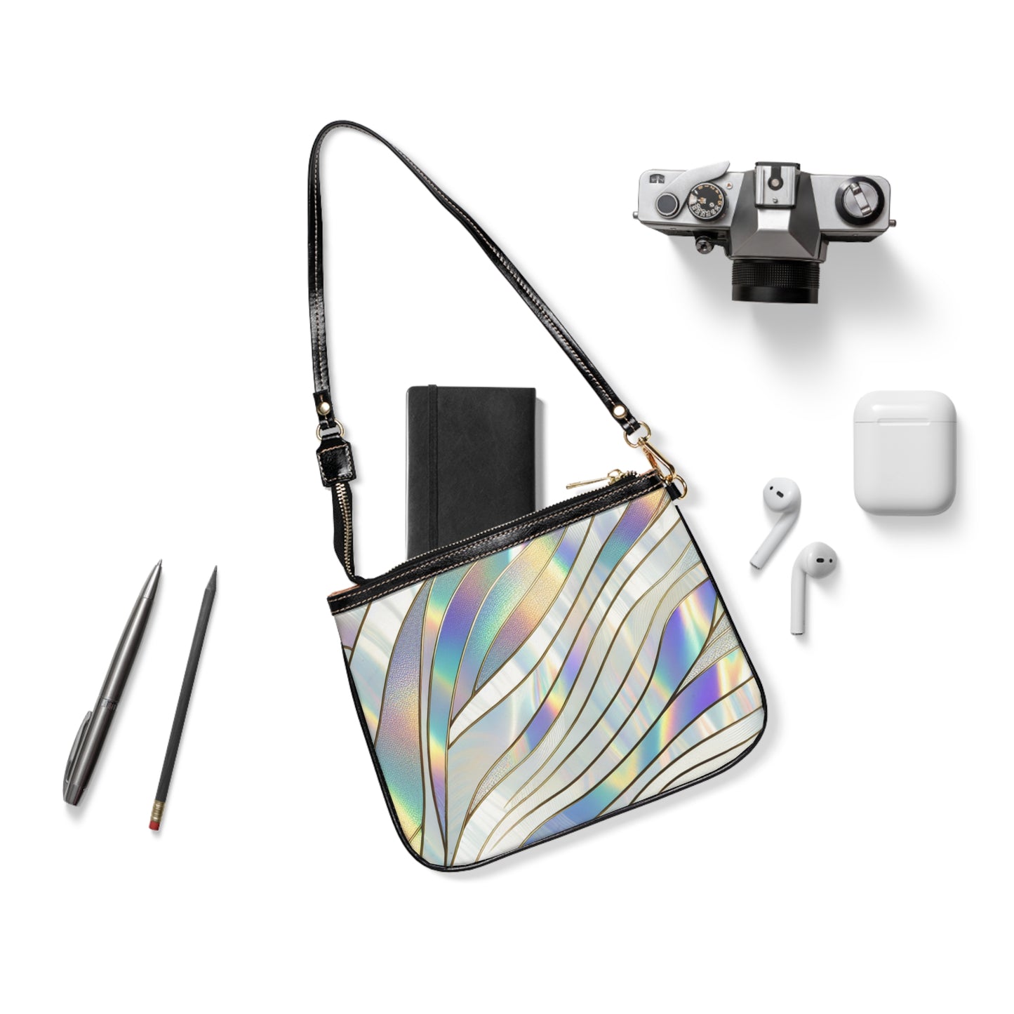 Iridescent Small Shoulder Bag, Trendy Lightweight Purse, Everyday Use, Gift for Her, Fashionable Handbag, Evening Bag, Stylish Clutch