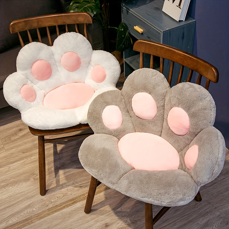 Bear Paw Seat Cushion, Long Sitting Cushion, Integrated Thickened Chair Bedroom Sofa Cushion Foot Cushion Waist Support Backrest Halloween, Christmas Gift