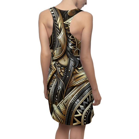 Bohemian Chic Women's Racerback Dress, AOP Print Dress, Summer Comfort Dress, Festival Fashion, Boho Style Dress, Unique Casual Wear