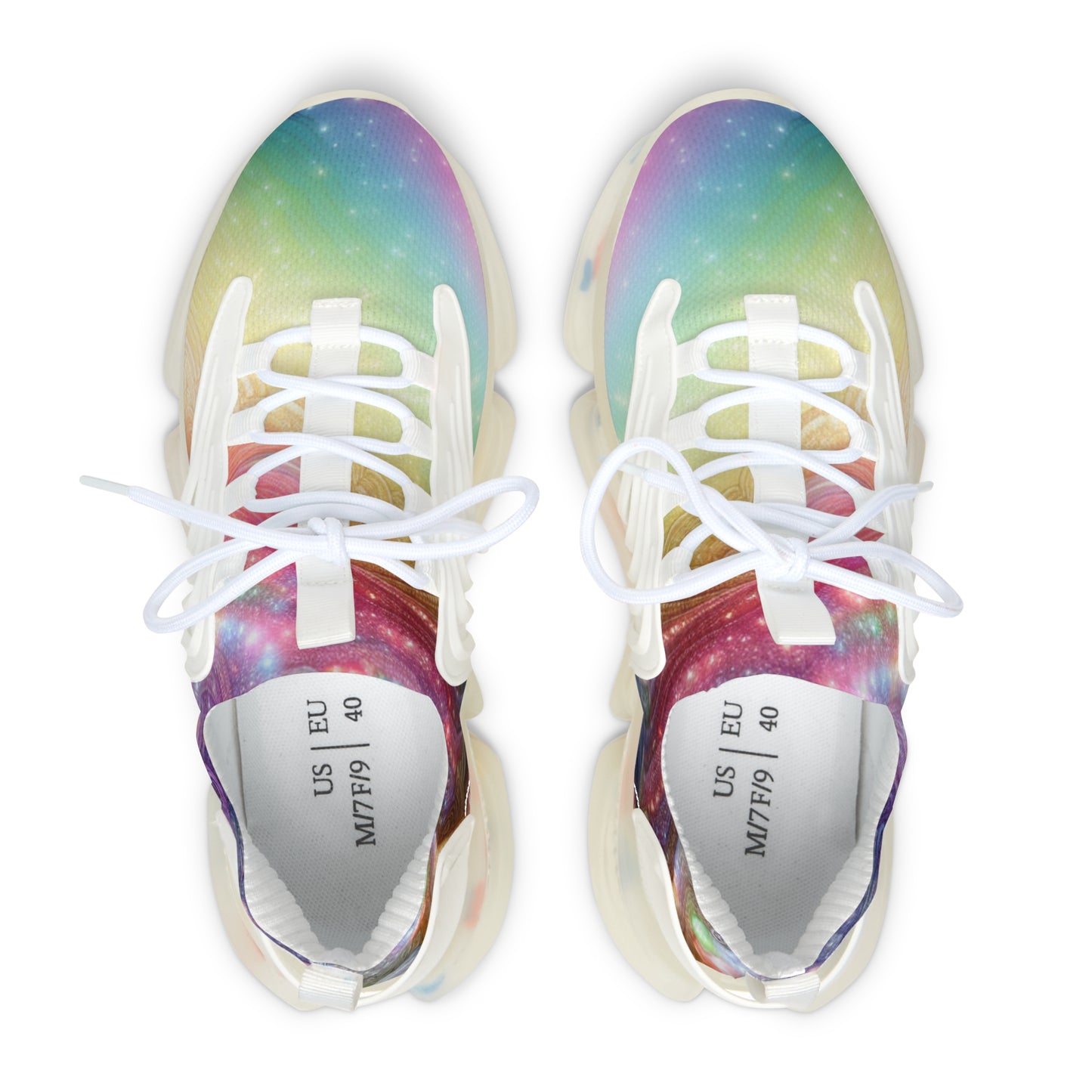 Colorful Women's Mesh Sneakers - Trendy Athletic Shoes, Lightweight Footwear, Rainbow Sneakers, Perfect for Everyday Style, Fitness Fashion
