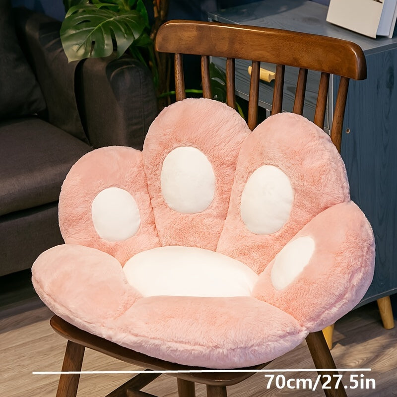 Bear Paw Seat Cushion, Long Sitting Cushion, Integrated Thickened Chair Bedroom Sofa Cushion Foot Cushion Waist Support Backrest Halloween, Christmas Gift