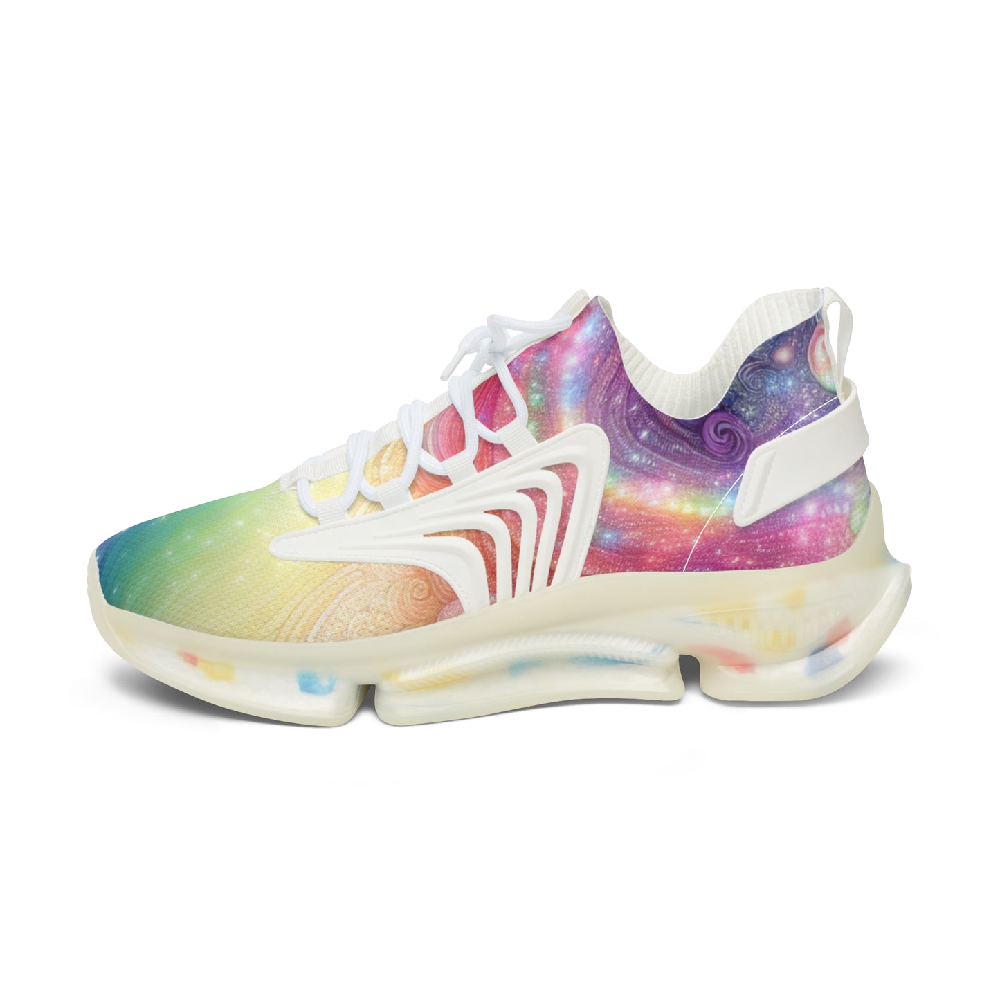 Colorful Women's Mesh Sneakers - Trendy Athletic Shoes, Lightweight Footwear, Rainbow Sneakers, Perfect for Everyday Style, Fitness Fashion