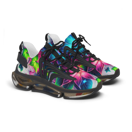 Colorful Women's Mesh Sneakers with Floral Design, Stylish Athletic Shoes, Spring Fashion Footwear, Casual Sneakers for Women
