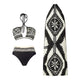 Retro Printed Split Women's Swimsuit