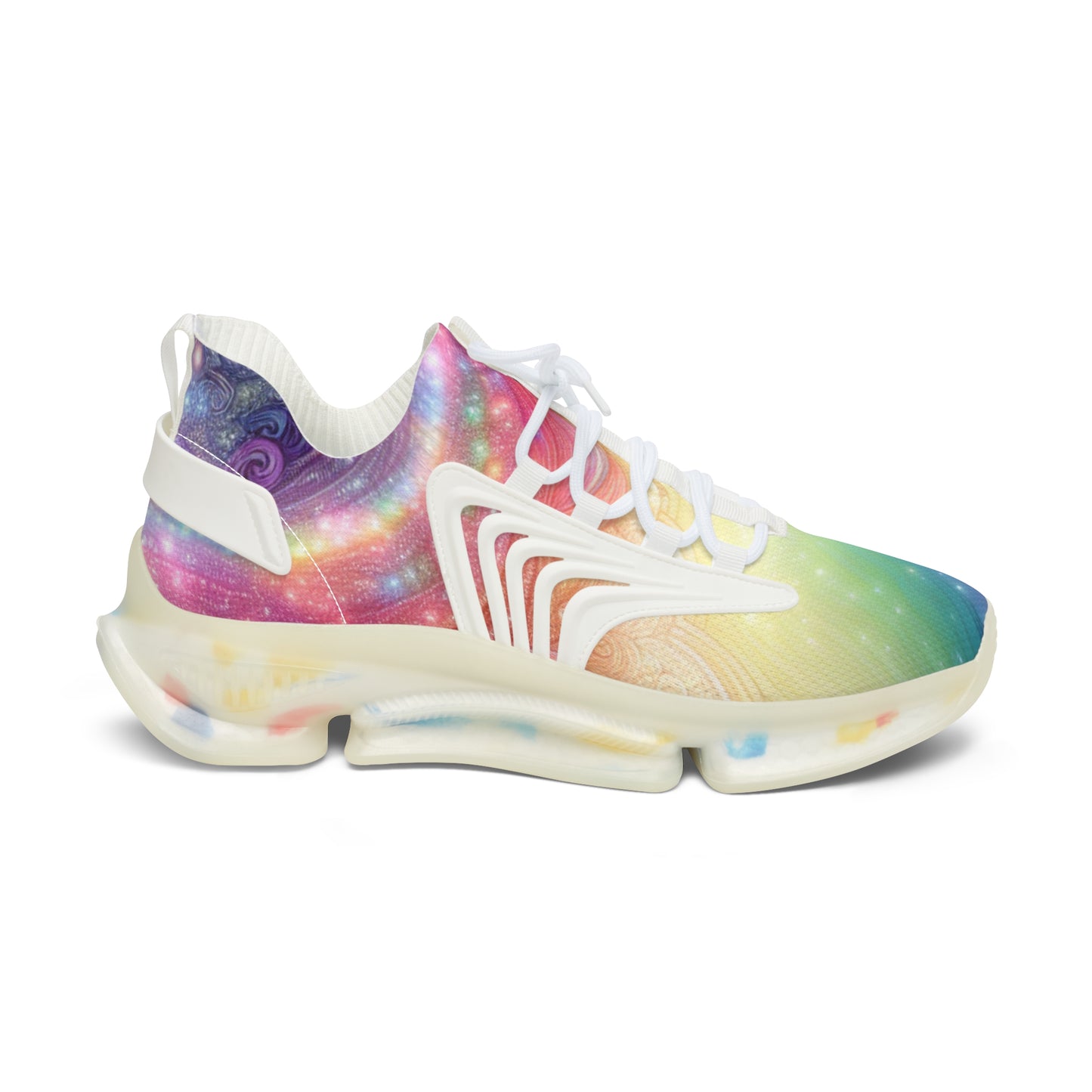 Colorful Women's Mesh Sneakers - Trendy Athletic Shoes, Lightweight Footwear, Rainbow Sneakers, Perfect for Everyday Style, Fitness Fashion