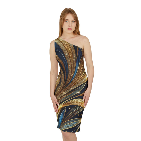 Golden Blau Woman Dress