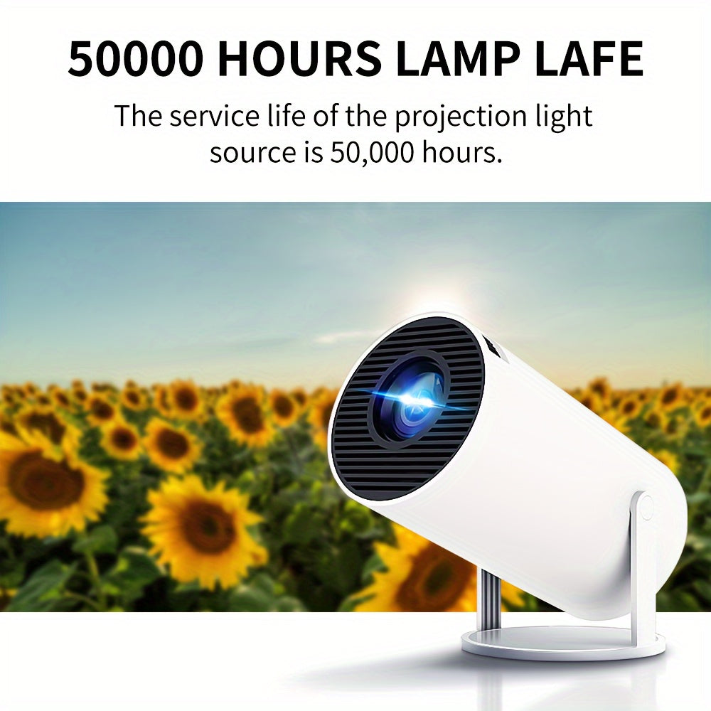 LynCast HY300 PRO Android Mini Projector Dual WiFi6 4K Decoding 260ANSI Automatic Correction 180° Rotation Portable Projector for Outdoor Home Theater LYNCAST