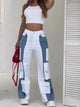 Contrast Pocket Cargo Jeans
