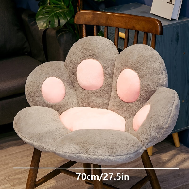 Bear Paw Seat Cushion, Long Sitting Cushion, Integrated Thickened Chair Bedroom Sofa Cushion Foot Cushion Waist Support Backrest Halloween, Christmas Gift